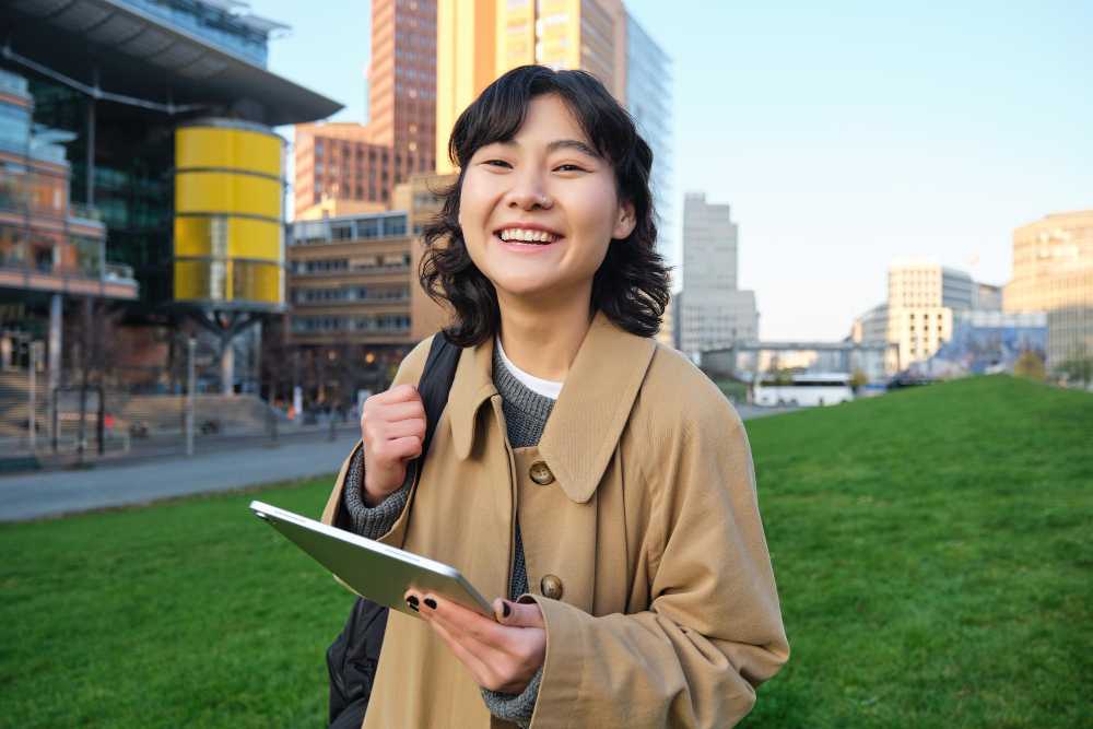 A female university student
